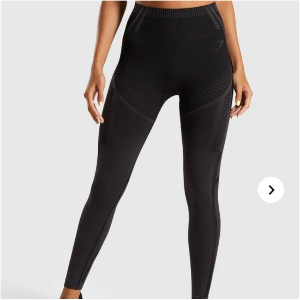 Gym shark  Black and Gray Patterned Leggings